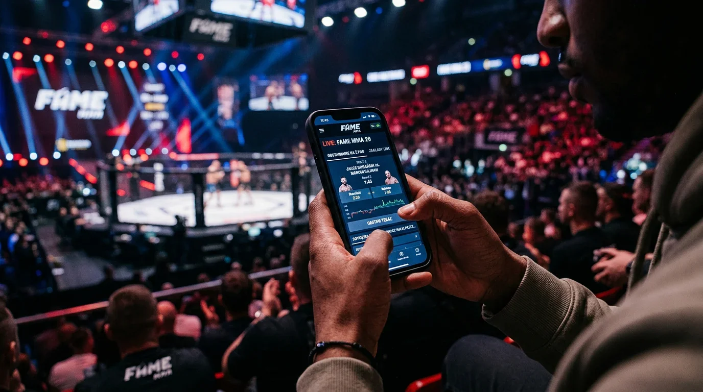 Zakłady live na Fame MMA - obstawianie w trakcie walki na smartfonie
